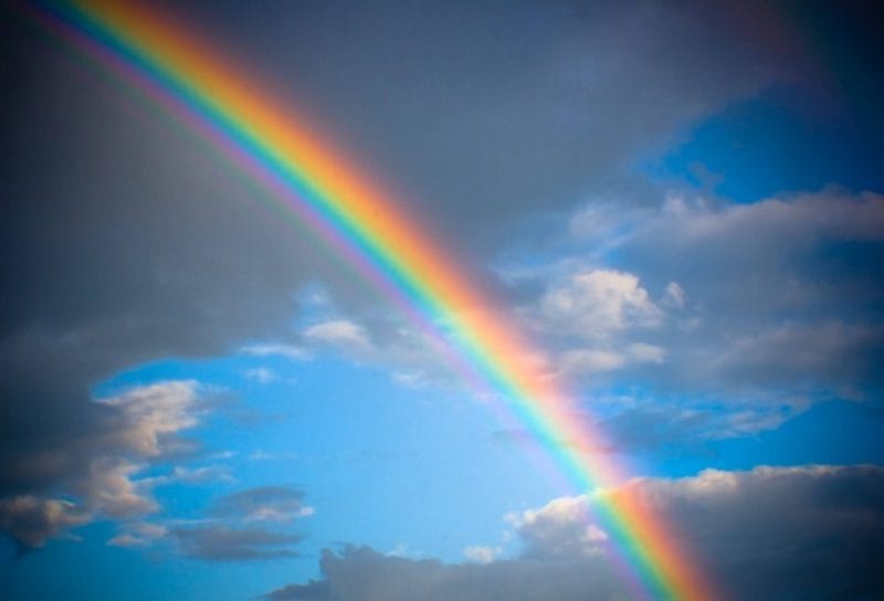 Rainbow in the clouds